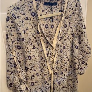 Zara 100% silk tunic top size medium